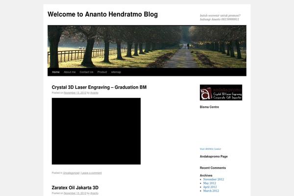 Twenty Ten theme site design template sample