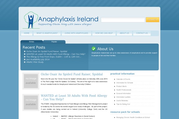 anaphylaxisireland.ie site used Bluemist
