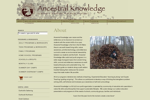ancestralknowledge.org site used Twentyseventeen-child-ancestral-knowledge