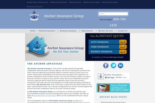 anchorinsurancegroup.net site used Anchor