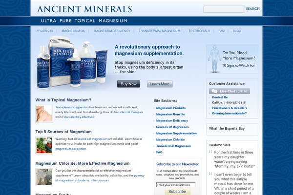 ancient-minerals.com site used Ancientminerals
