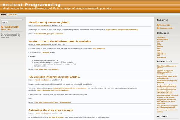 WordPress website example screenshot