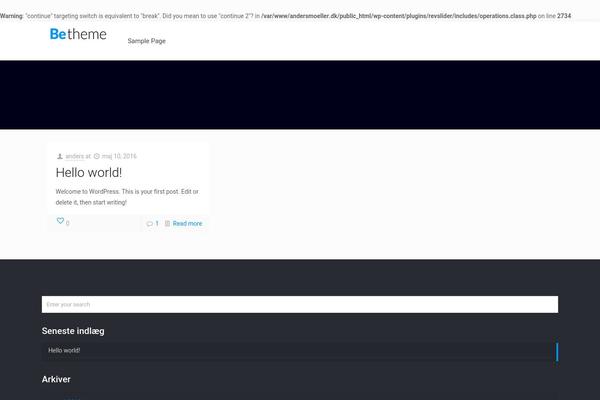 WordPress website example screenshot