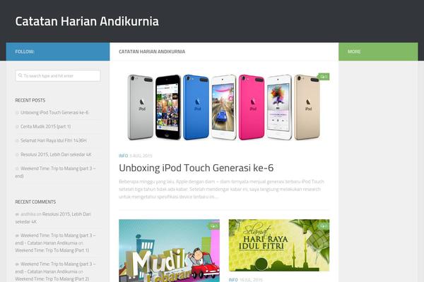 Hueman theme site design template sample