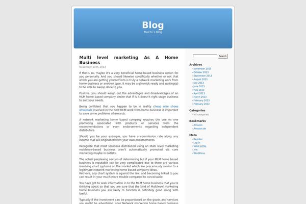 Default theme site design template sample