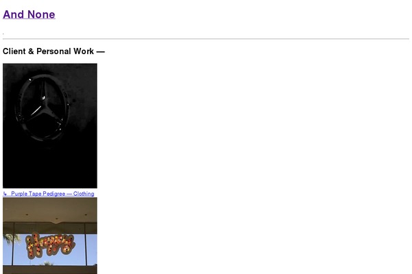 andnone.co site used Andnone