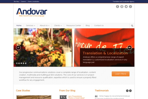 andovar.com site used Modernize v3.13