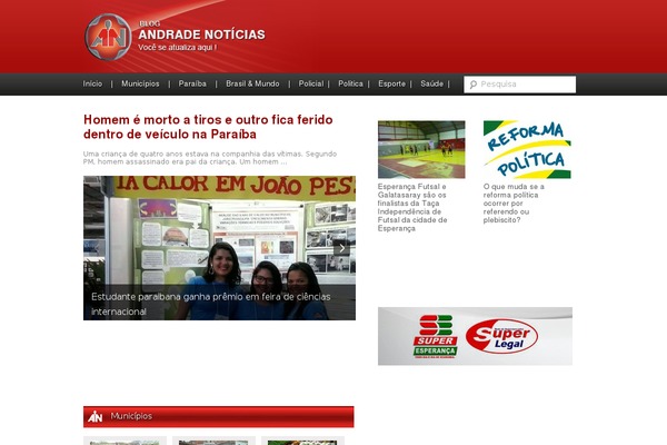 andradenoticias.com site used Andrade