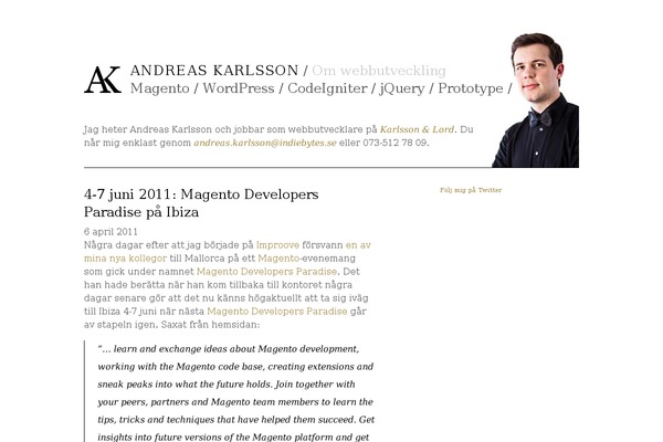 andreask.se site used Cube-blog