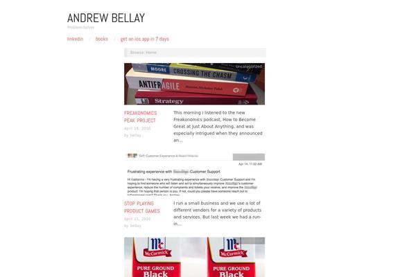 andrewbellay.com site used Oxygen