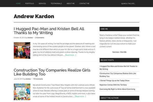 Magazine Pro theme site design template sample