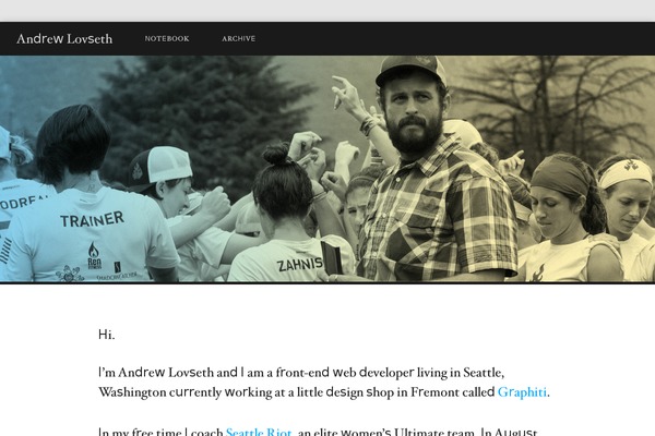 andrewlovseth.com site used Andrewlovseth