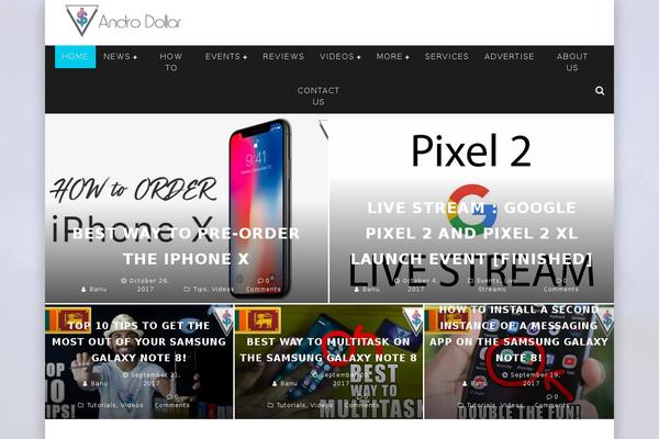 Valenti theme site design template sample
