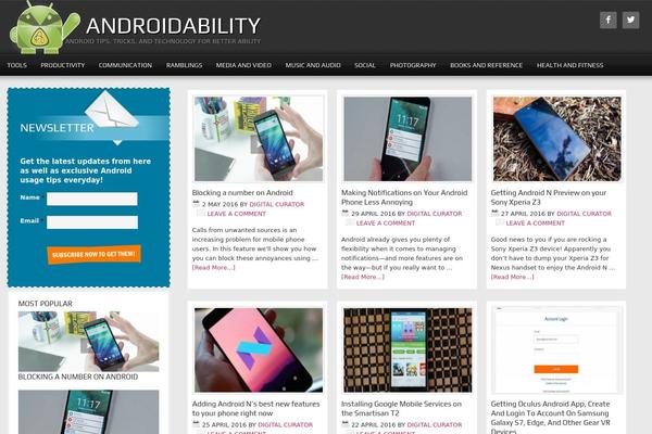 androidability.com site used Magazine