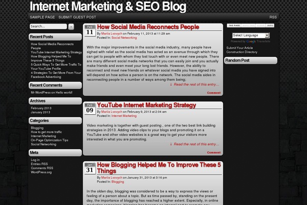 Easel theme site design template sample