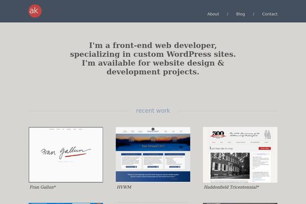 Ak theme site design template sample