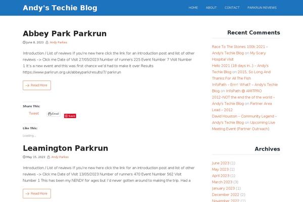 Clean Blogging theme site design template sample