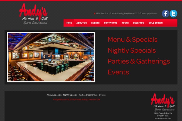 andyspub.com site used Andys2014