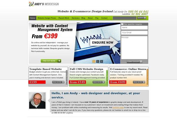 andyswebdesign.ie site used Awd