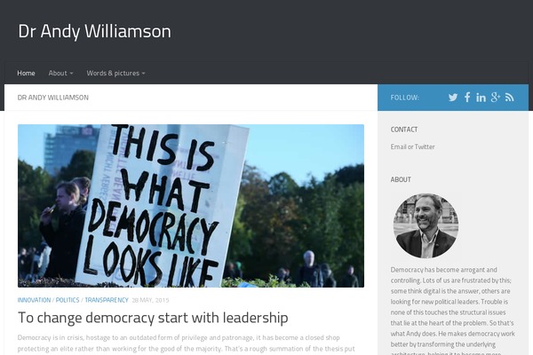 Hueman theme site design template sample