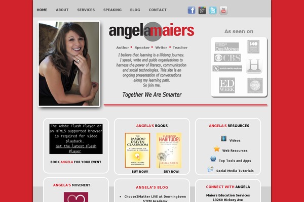 angelamaiers.com site used Divi-child-2