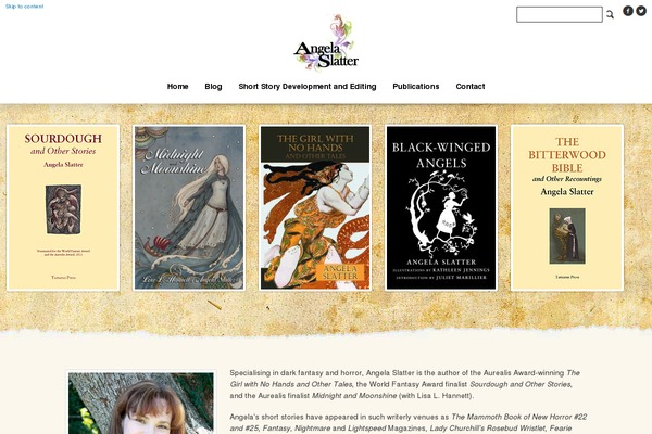 angelaslatter.com site used Badgerness