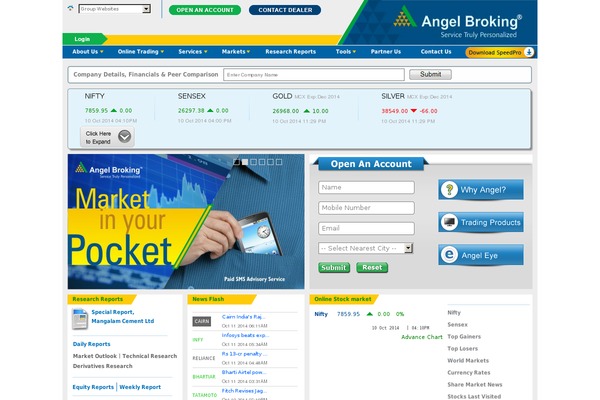 angelbroking.com site used Angel-kp