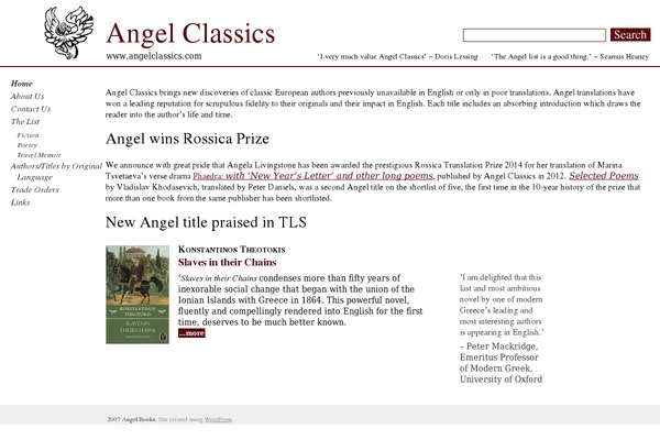 Angel theme site design template sample