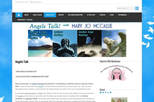angelstalk.com site used Tribe Theme
