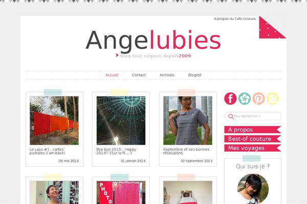 angelubies.fr site used Rara Journal