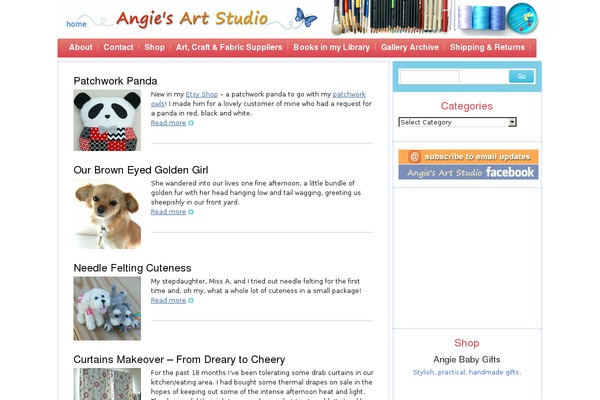 angiesartstudio.com site used Crafty Cart