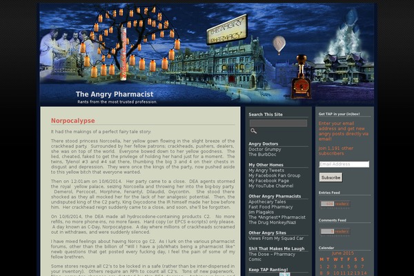 angrypharmacist.com site used Tap