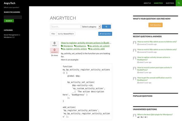 WordPress website example screenshot