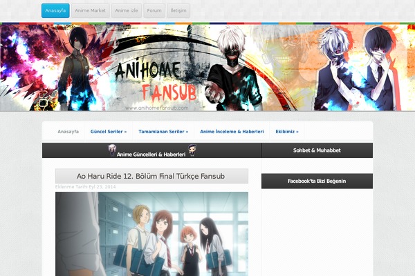 Anime theme site design template sample