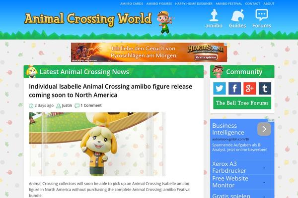 animalcrossingworld.com site used Animalcrossingworld2015