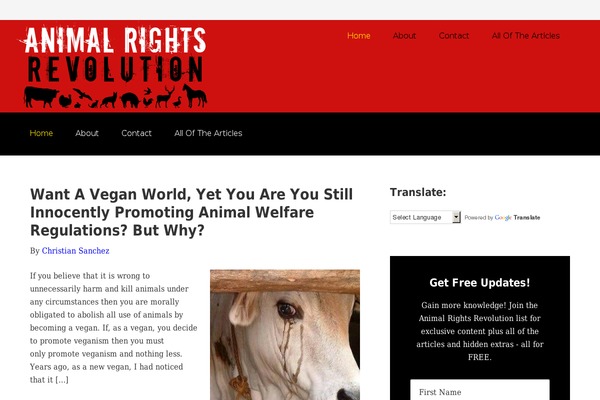 animalrightsrevolution.com site used Bg-mobile-first