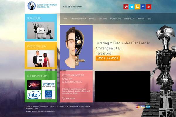 animatronicrobotics.com site used Custom-entertainment