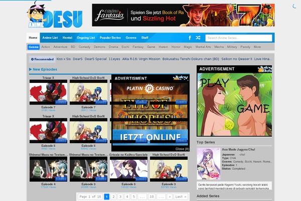 animedesu theme websites examples
