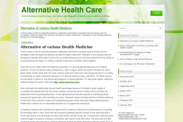 Healthstyle theme site design template sample