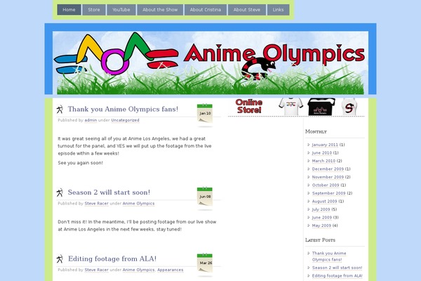 animeolympics.net site used Olympic-blue