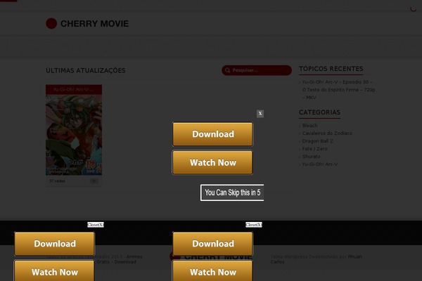 Cherry_movie theme site design template sample