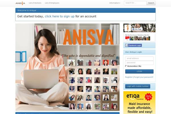 anisya.com site used Anisya-bootstrap