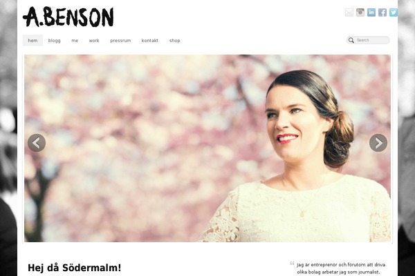 annabenson.se site used Wox