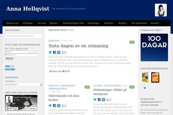 Hueman theme site design template sample