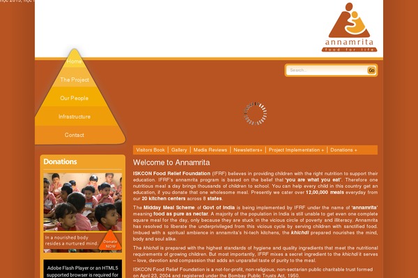 annamrita.org site used ultrabootstrap