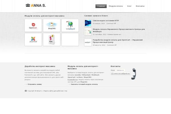 Anna theme site design template sample