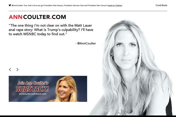 anncoulter.com site used Anncoulter