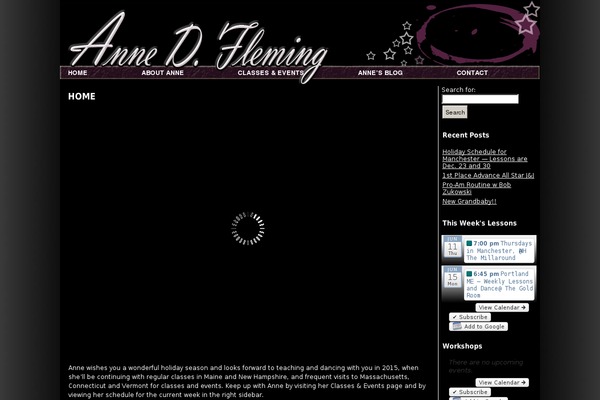 annedfleming.com site used Annesdance