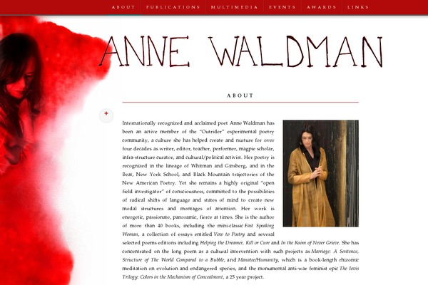 annewaldman.org site used Annewaldman