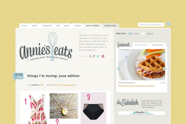 annies-eats.net site used Annies-eats-new